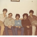 Left to right: Eskandar Nik Khah , Farhad, Esfandiar Nik Khah ,unknown, Mehrdad at Esfaniar’s Apt Toronto 1978
Photo Credit: Esfandiar Nik Khah