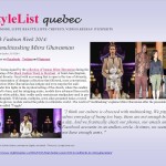 Mitra Ghavamian-StyleList Quebic-Black Fashion Week - Montreal, 2014,
Photo Credit: Mitra Ghavamian