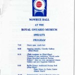 Booklet of Nowruz Ball at the ROM 1992
Photo by Ms Mary Faghani